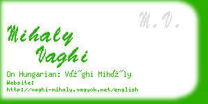 mihaly vaghi business card